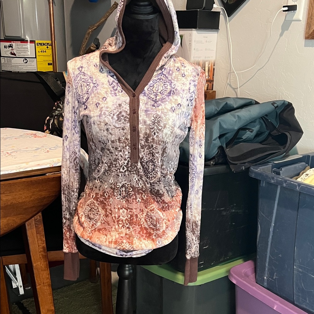 Daytrip Women's Purple and Brown Hooded Sweatshirt
